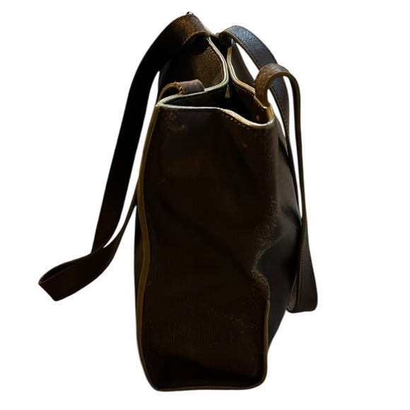 Inge Christopher Unique Vintage Brown Leather shoulder bag. - Picture 5 of 6